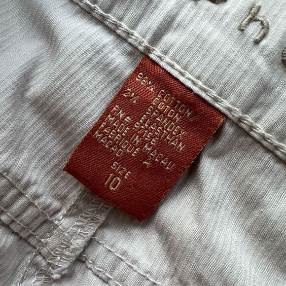 Christopher Blue Cropped Straight Leg Pants Capri pale khaki women’s size 10 - Picture 5 of 12